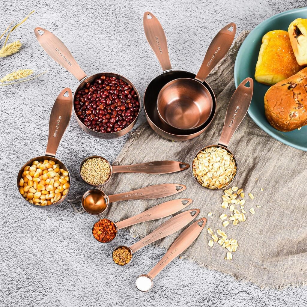 Copper Measuring Cups and Spoons